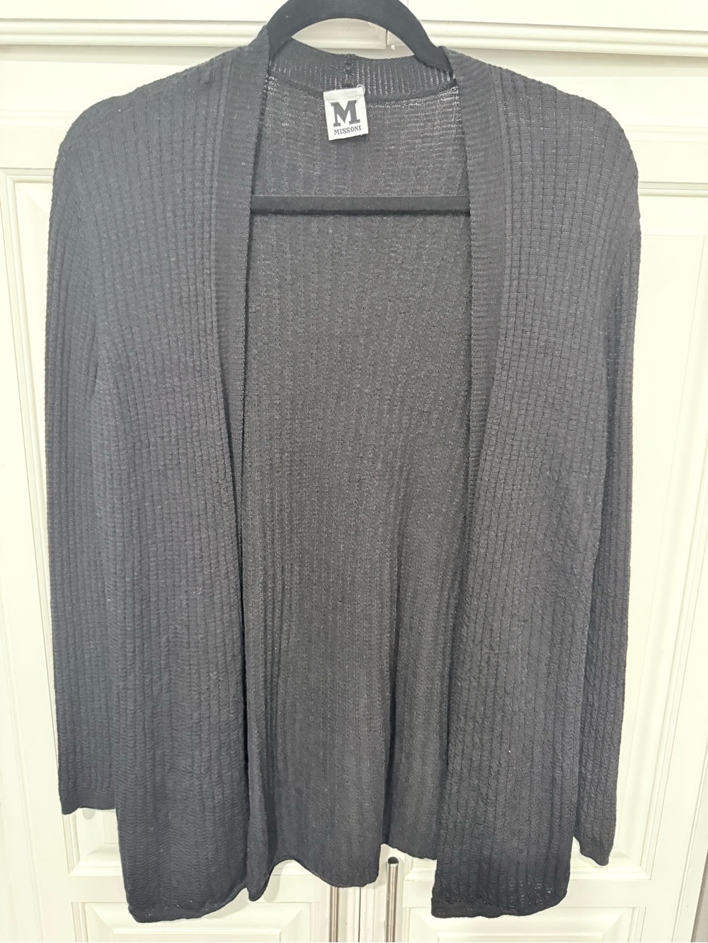 Missoni Black Open-Front Ribbed Women's Cardigan